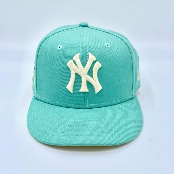 New Era New York Yankees 1977 All Star Patch Mint Green Hat Size 7 5/8 Yellow UV - Picture 5 of 16